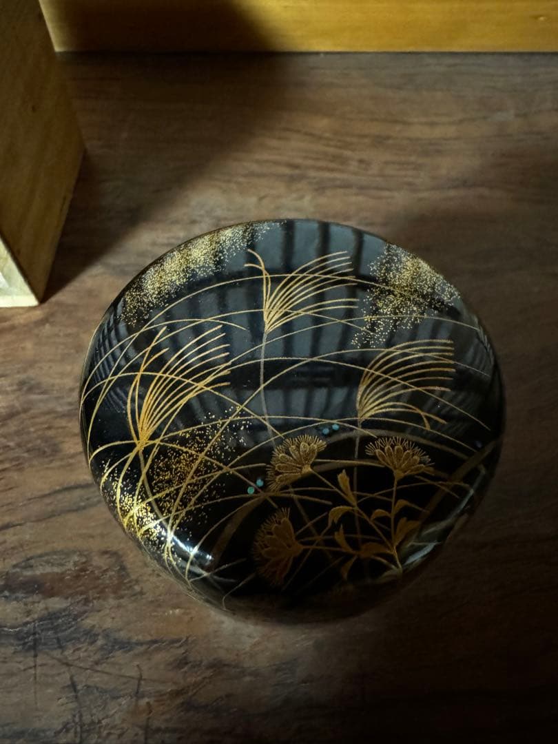 金蒔絵　棗