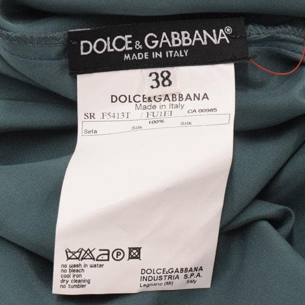 ：DOLCE&GABBANAドルチェアンドガッバーナ シルク 38 グリーン