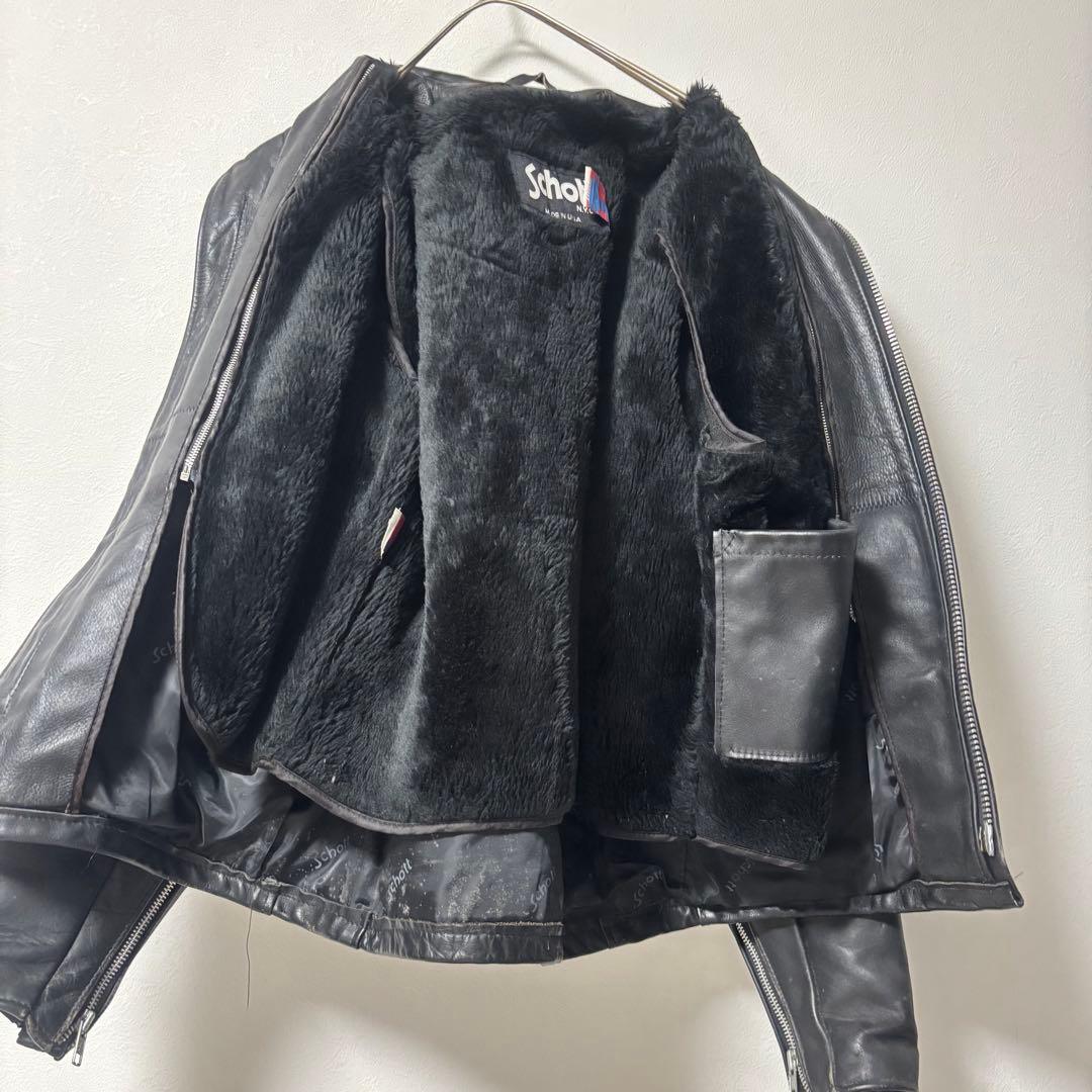 人気✨schott 641 レザージャケット　シングルライダース　本革　40 黒