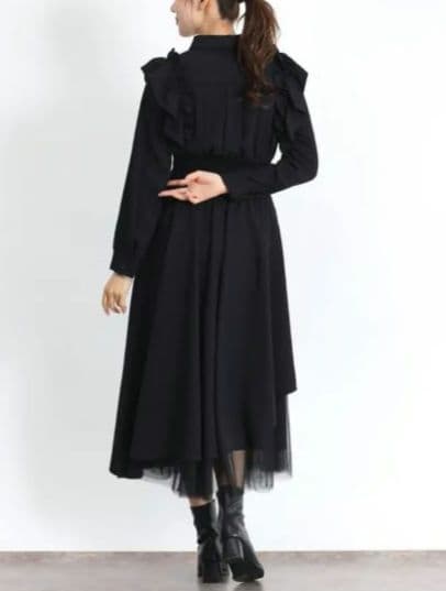 ☆新品、タグ付き☆ FENNEL シャツカラーラップフレアワンピース ヤマダヤ