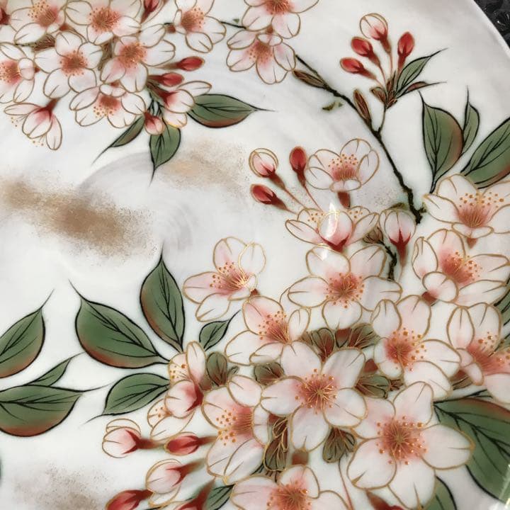 陶あん　大皿　飾り皿　桜