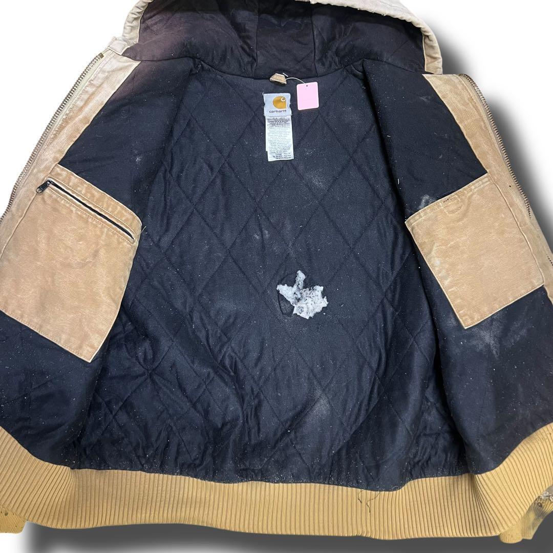 90s Carhartt カーハート ダックアクティブジャケット ベージュ ボロ
