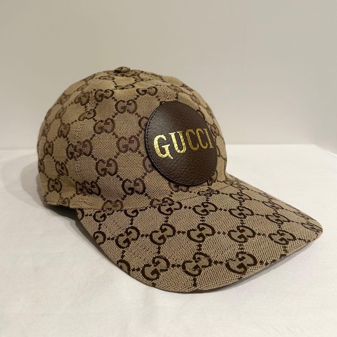 【美品】GUCCI ベージュ GGパターン キャップ