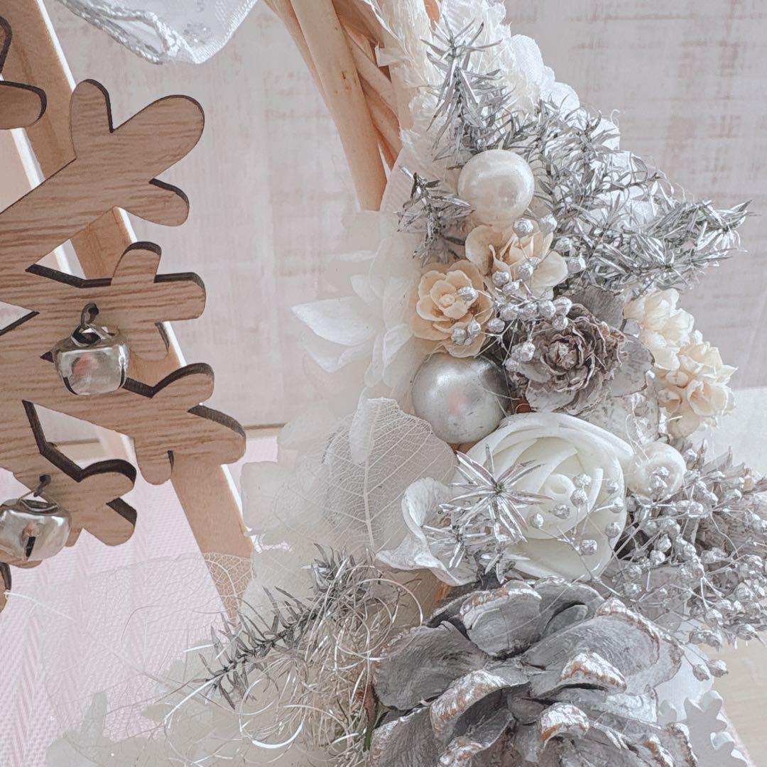 No146 聖なる夜のWhite ❄︎.*クリスマスリース