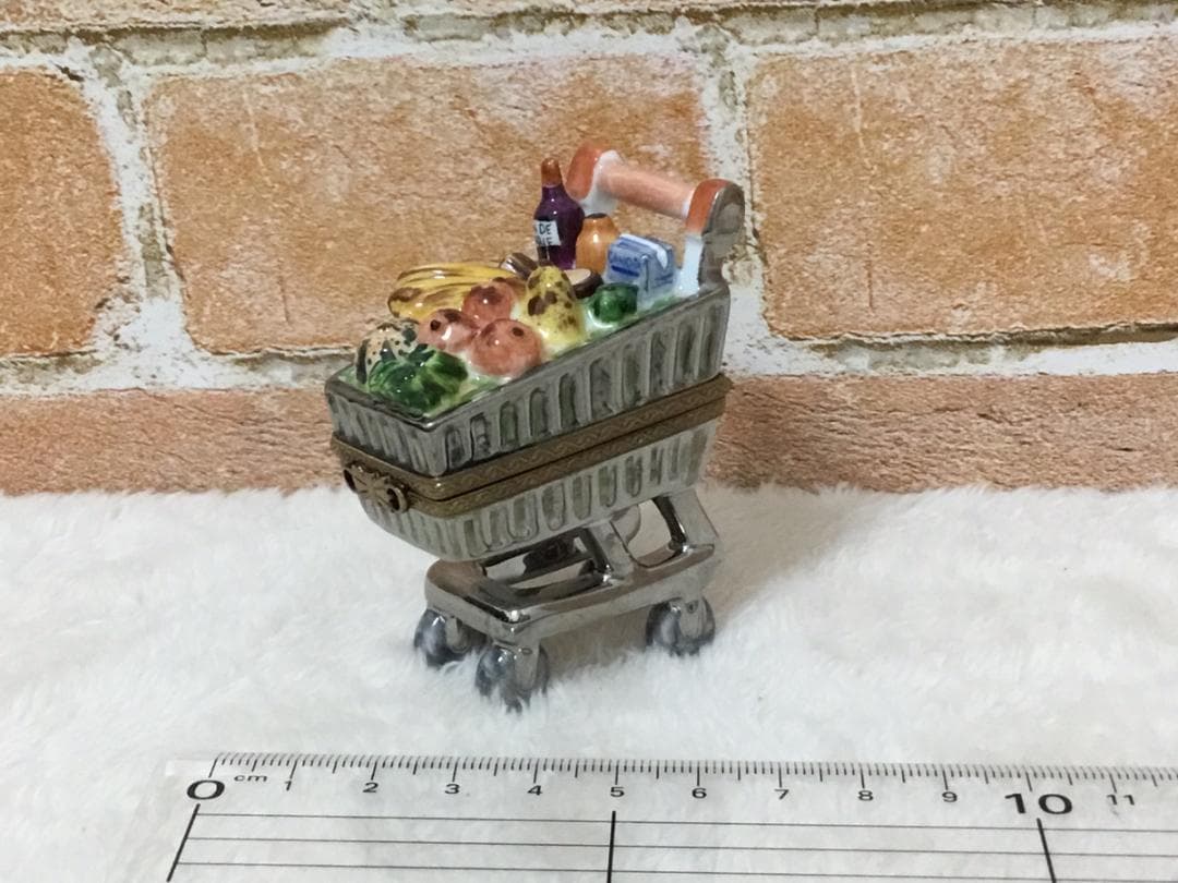 Limogesリモージュ ボックス　ショッピングカート　フランス製　小物入れ