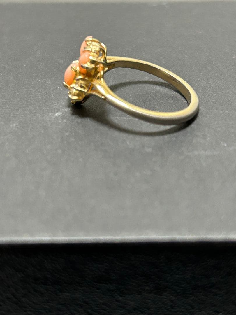 18K デザインゴールドリング 刻印あり