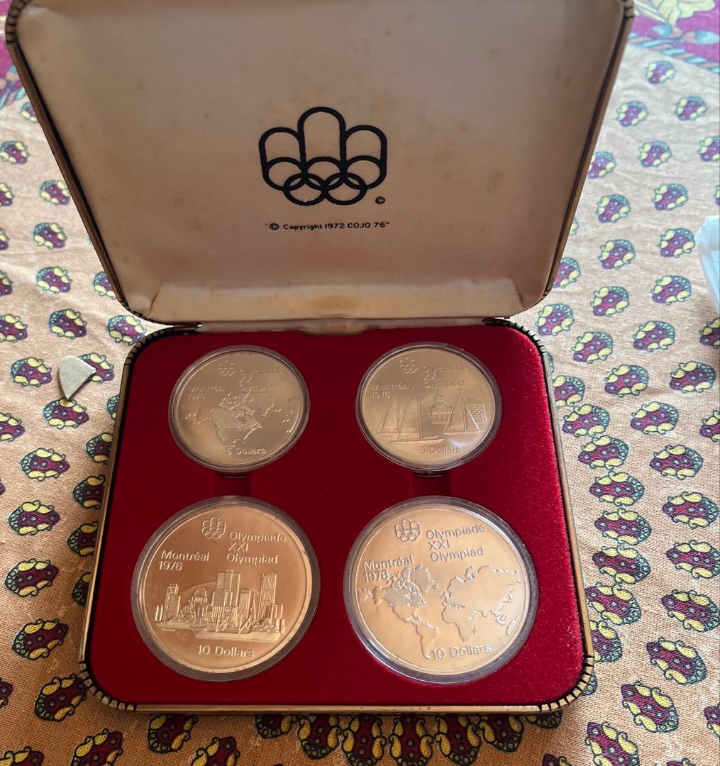 1976年 カナダモントリオール五輪 記念銀貨4枚セット
