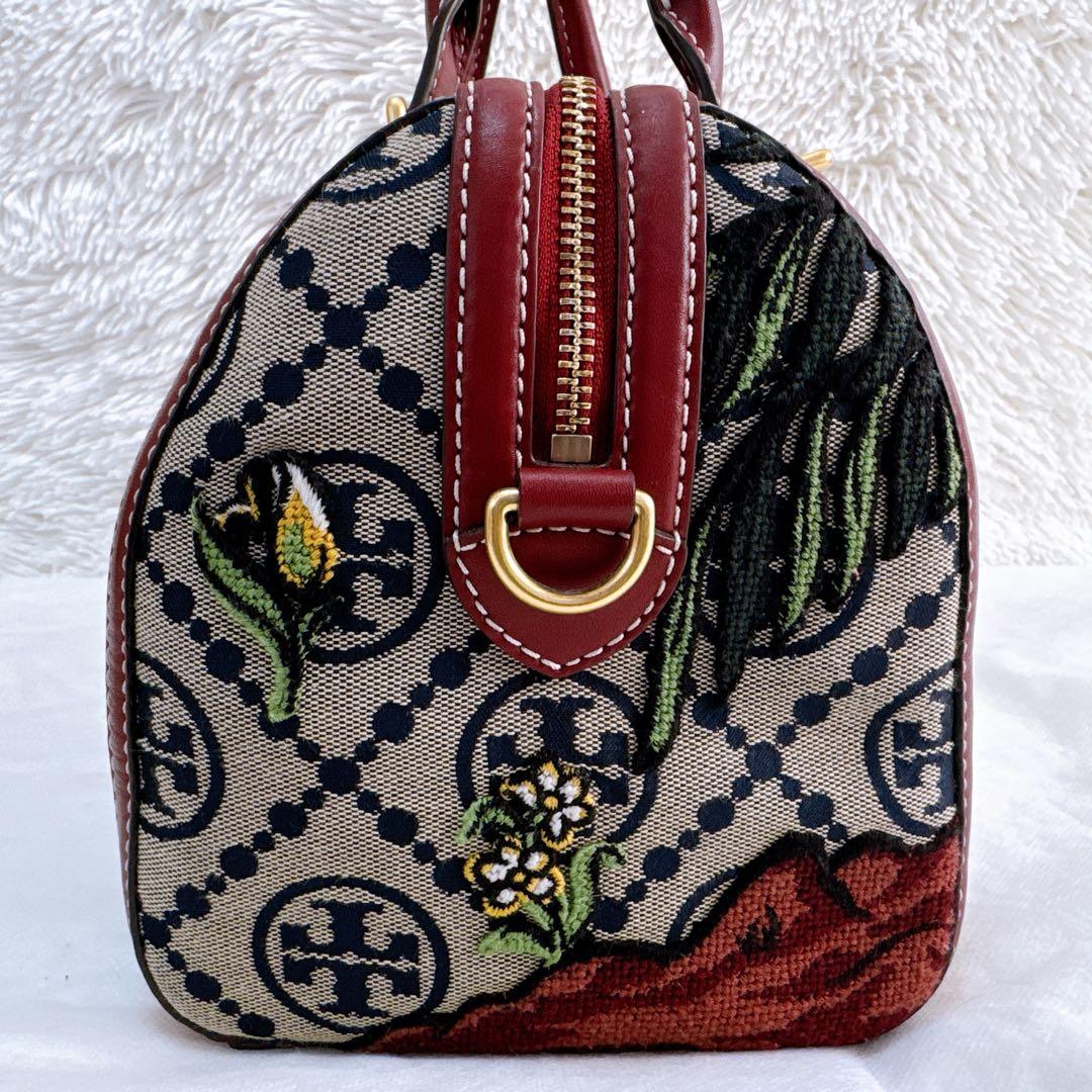 ✨超希少 美品✨ トリーバーチ Tモノグラム ボストン ジャガード 2way