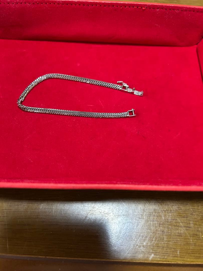 Pt850　プラチナ　12面トリプル喜平　ブレスレット20cm 13.3g美品