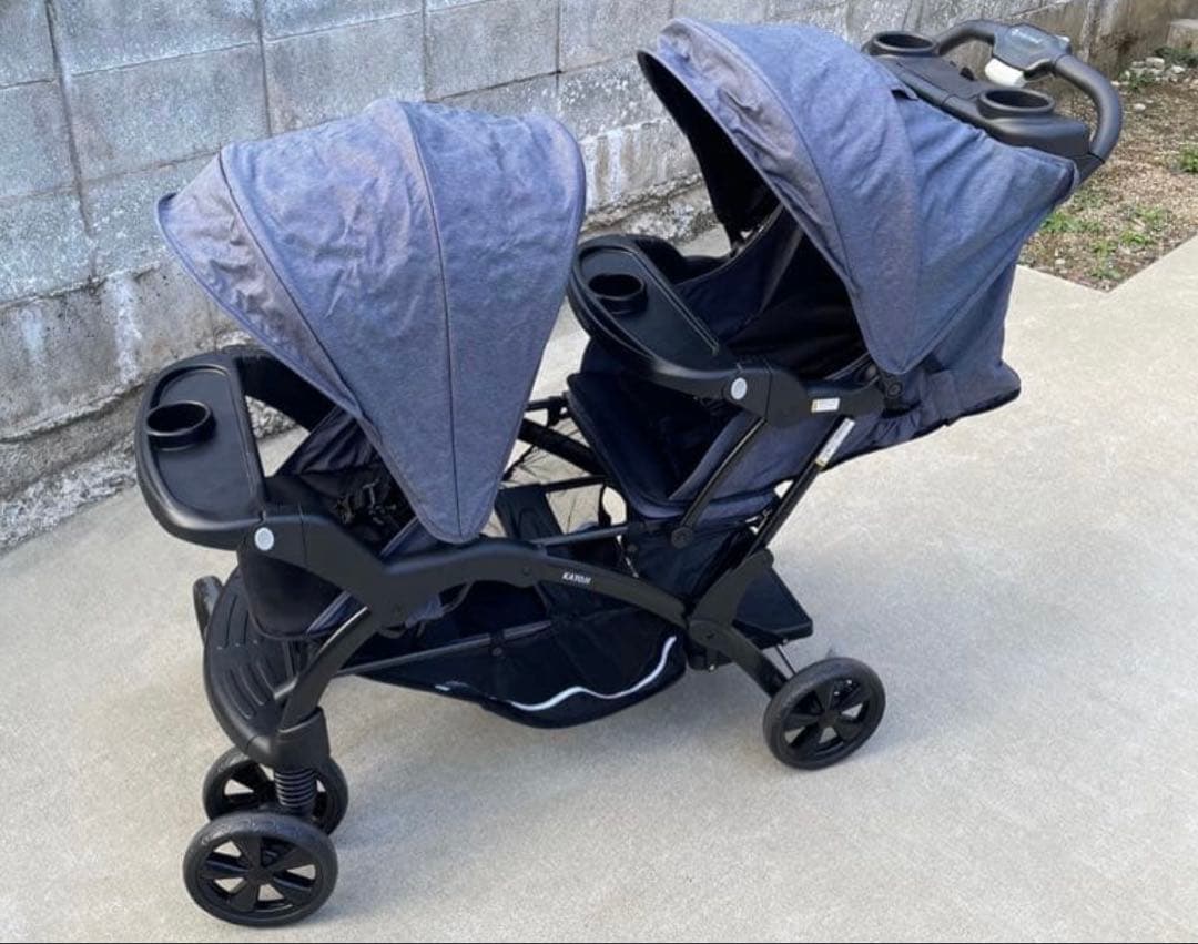 カトージ 二人乗りベビーカー 二人でゴーDX デニム