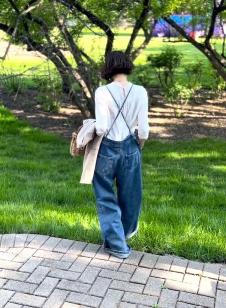 【超美品‼︎】CHECK&COFFEE デニムサロペット