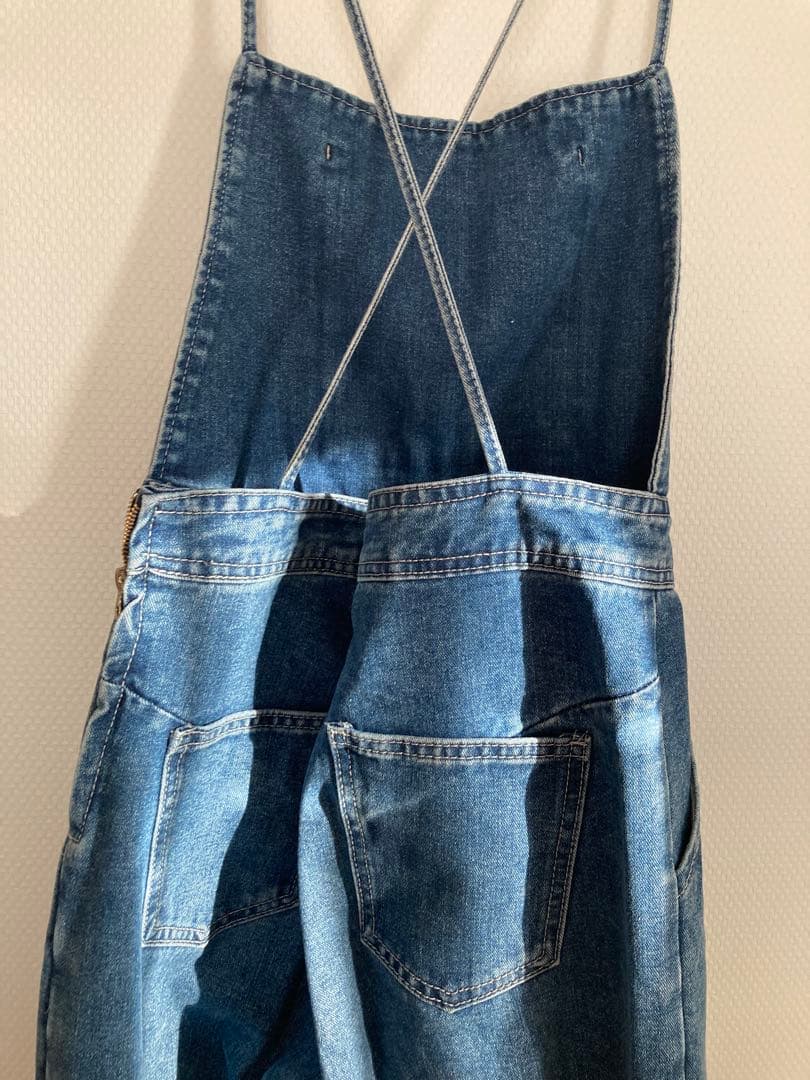 【超美品‼︎】CHECK&COFFEE デニムサロペット