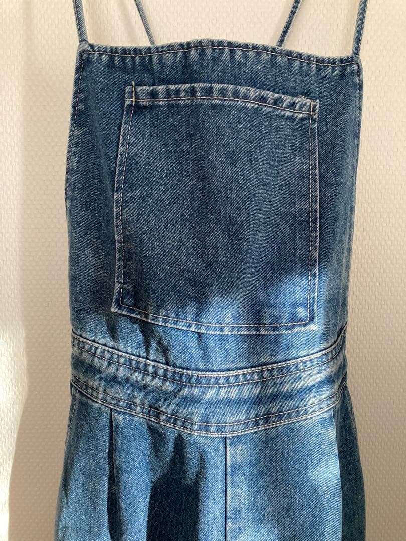 【超美品‼︎】CHECK&COFFEE デニムサロペット