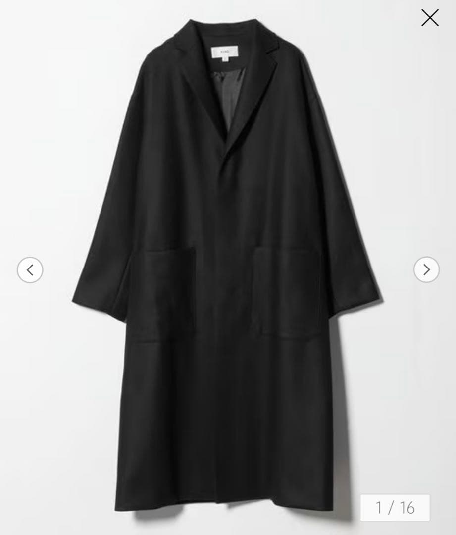 HYKEウールショップコートチェスターコートカバー付き