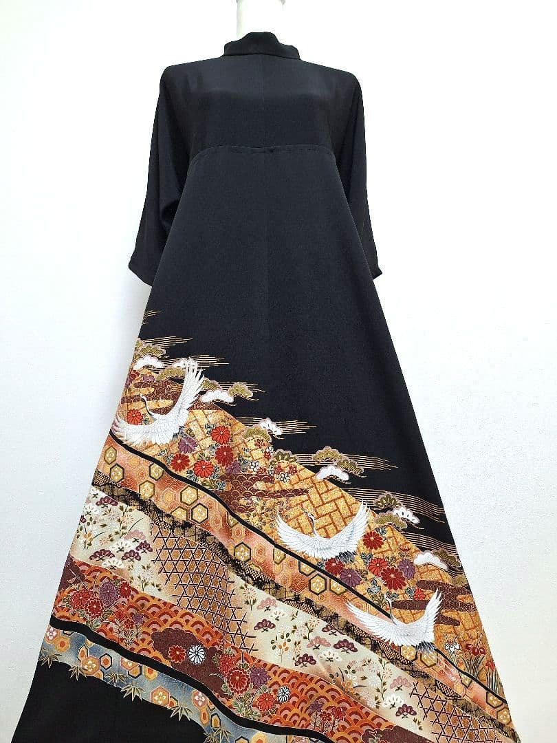 着物リメイクワンピース3618