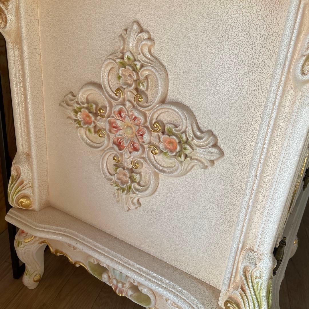 テレビボード　ロココ調　猫脚 プリンセス ヨーロピアン 姫系　花柄⑤