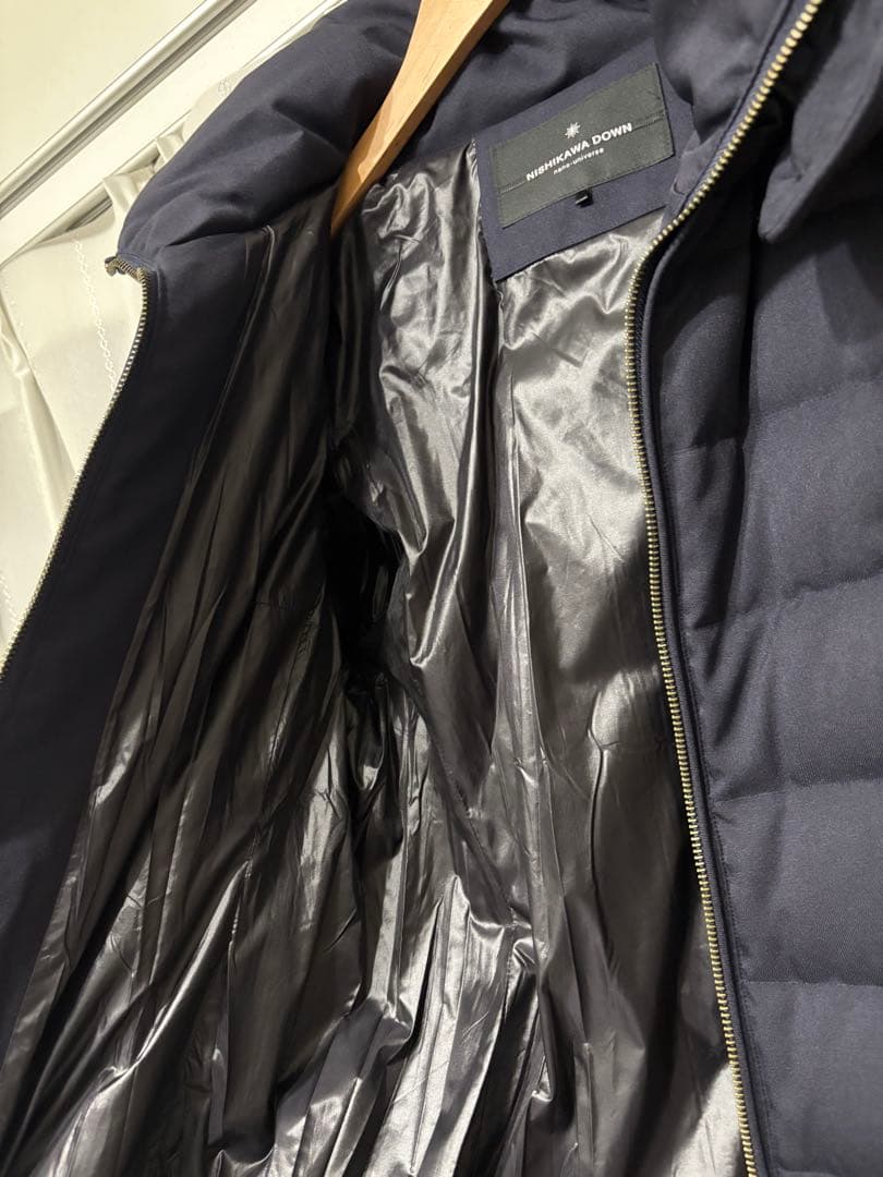 【美品】NISHIKAWA DOWN(西川ダウン) 紺色ダウンジャケット