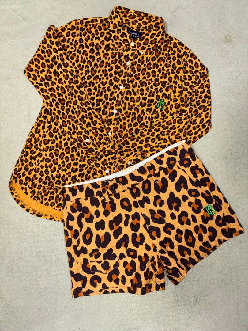 （超美品）パーリーゲイツ、レオパード柄、ヒョウ柄シリーズ、セットアップ、サイズ0