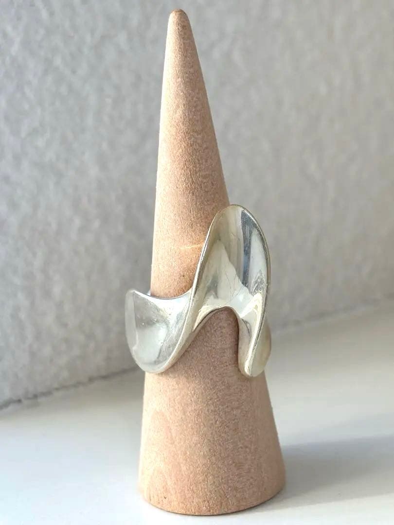 [used]シルバー 925 ウェーブデザイン リング