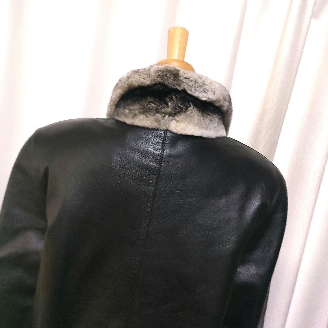 【美品】チンチラ ファー付き リアル レザージャケット