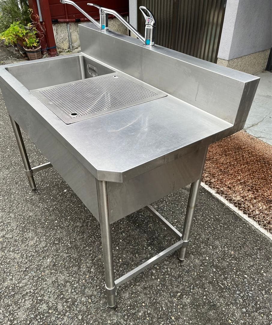 ひ　5点セット 2槽シンク2口蛇口付き 幅1150×奥600×高さ830