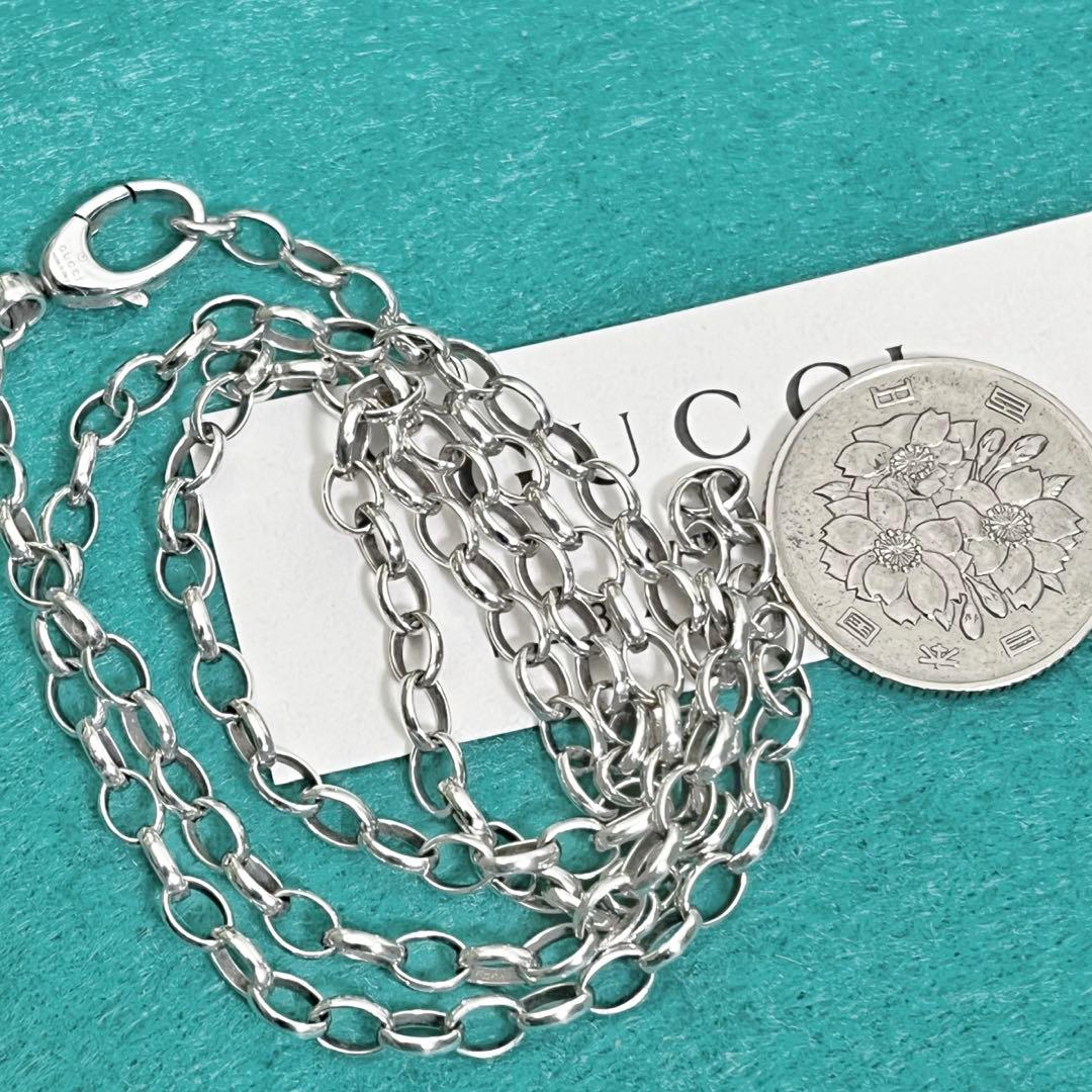 美品　GUCCI 3.2ミリ シルバー925 チェーンネックレス