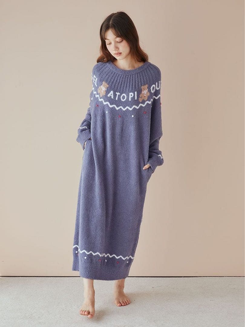 正規品♡新品 ジェラートピケ ホリデー ノルディック ワンピース ネイビー