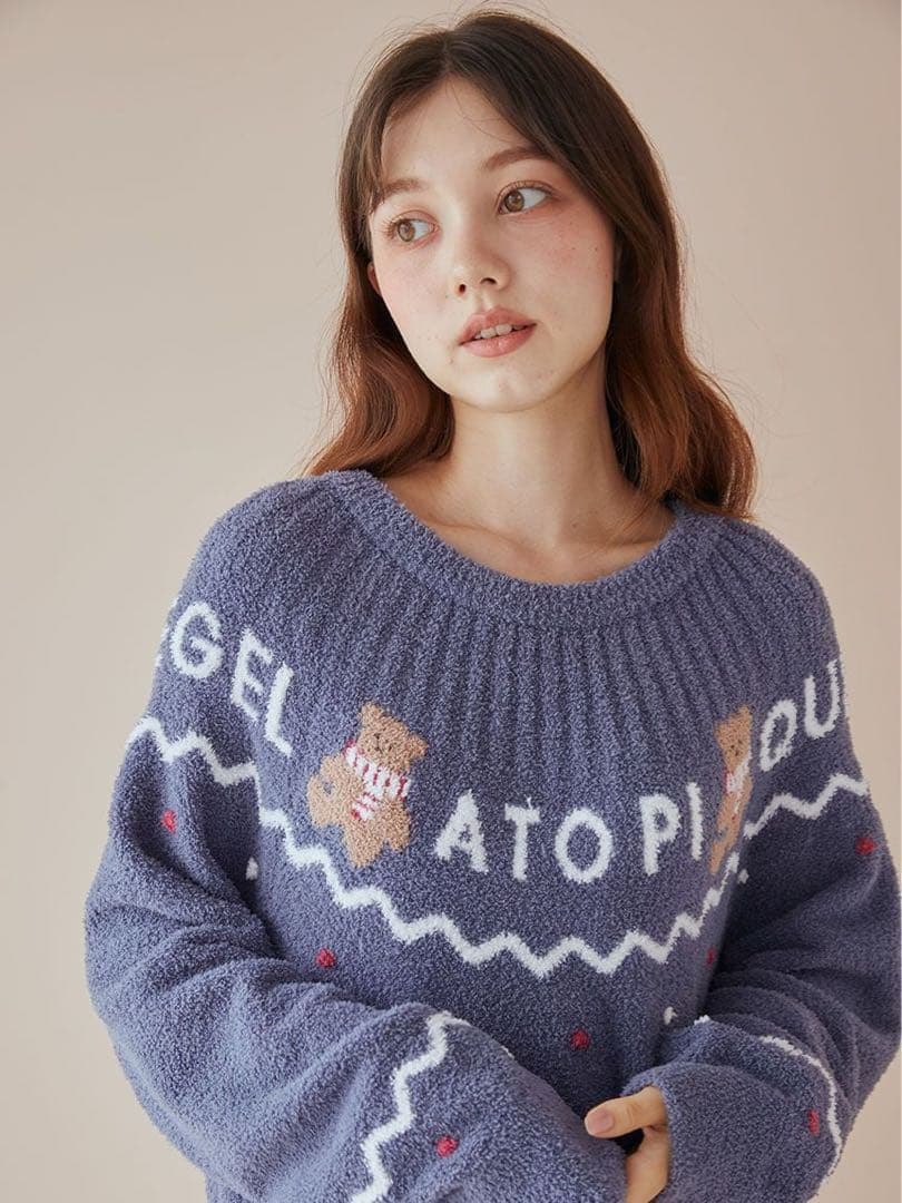 正規品♡新品 ジェラートピケ ホリデー ノルディック ワンピース ネイビー