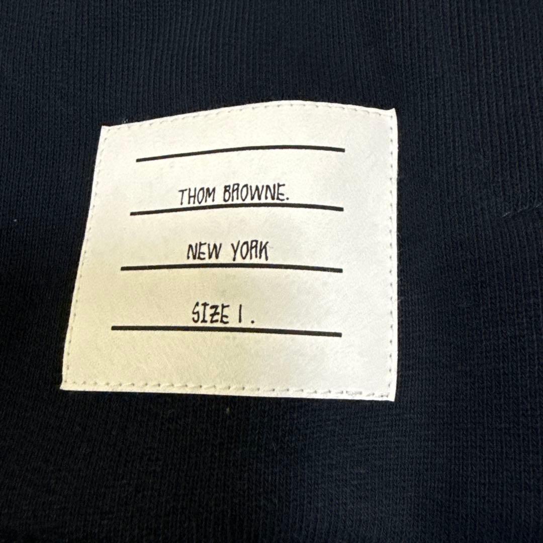 THOM BROWNE トムブラウントリコロールネイビー パーカー SIZE 1