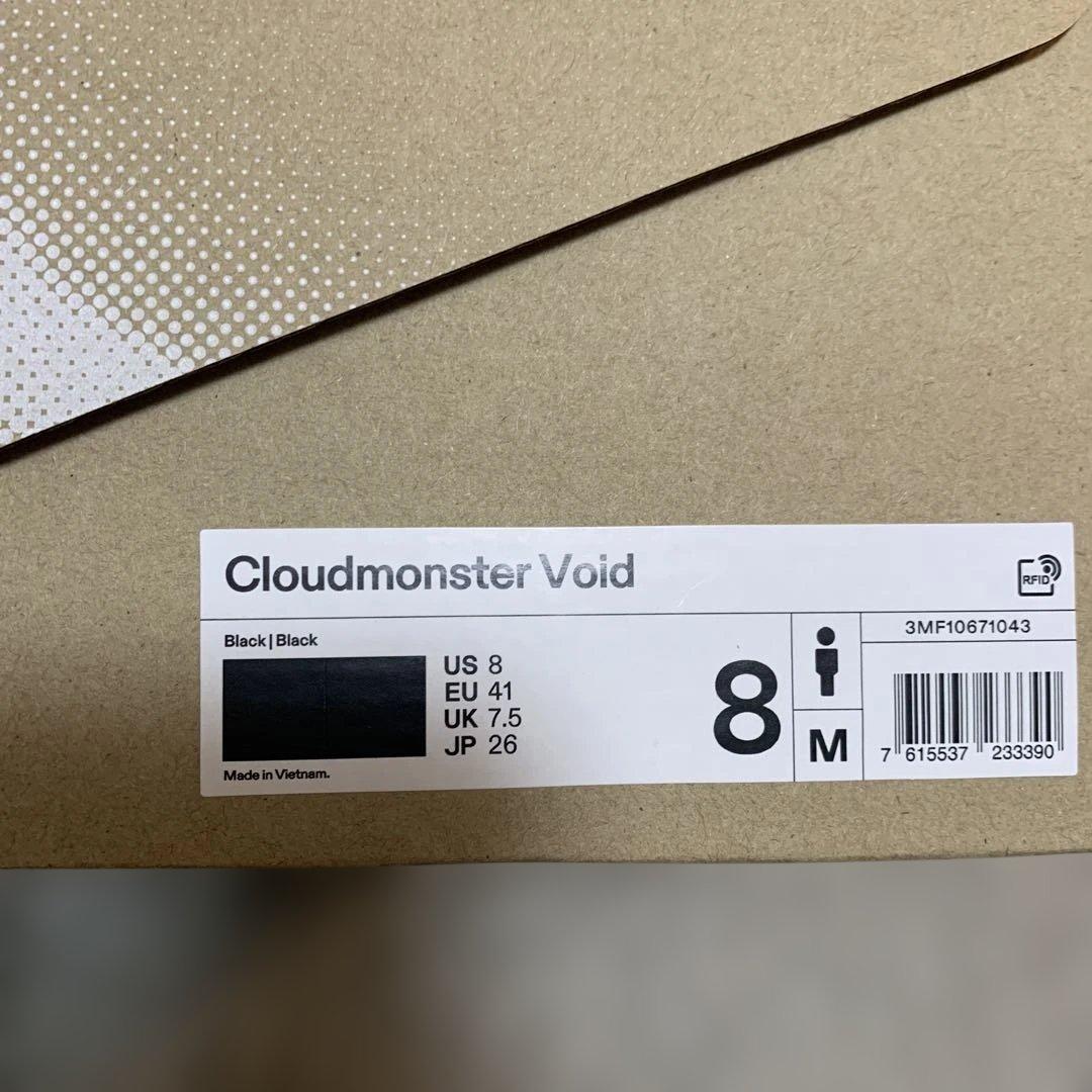 On Clondmonster Void オンクラウドモンスター　黒　26センチ
