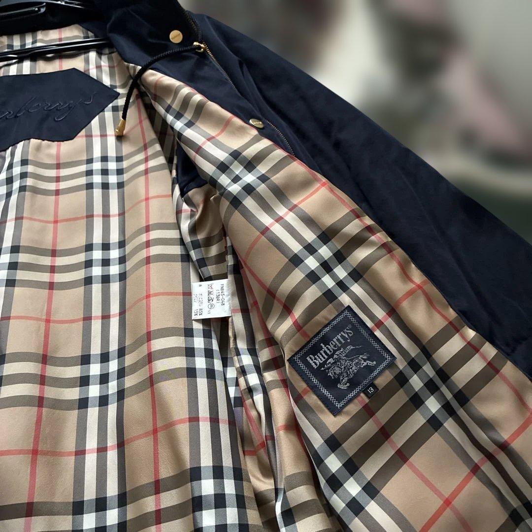 Burberry ネイビー コート チェック柄13号
