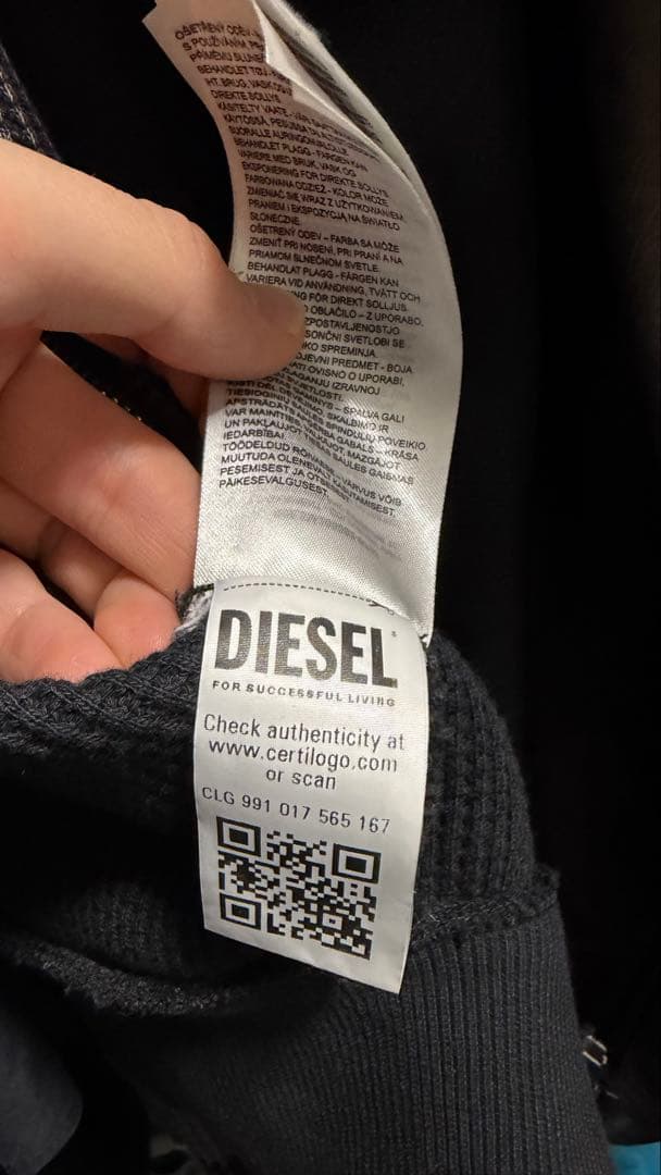DIESEL24SS ドライバーズニット グレー