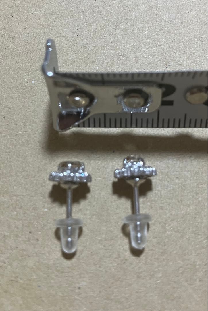 鑑別カード付天然ブラウンダイヤモンド ピアス 0.31ct オーバル&ラウンド