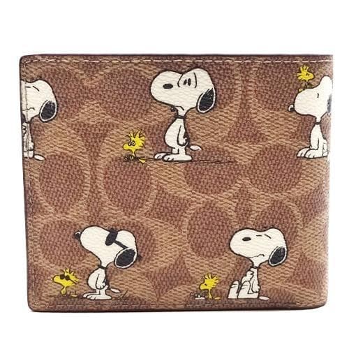コーチとPEANUTSがコラボした新作限定モデル！IDケース付き/二つ折り財布