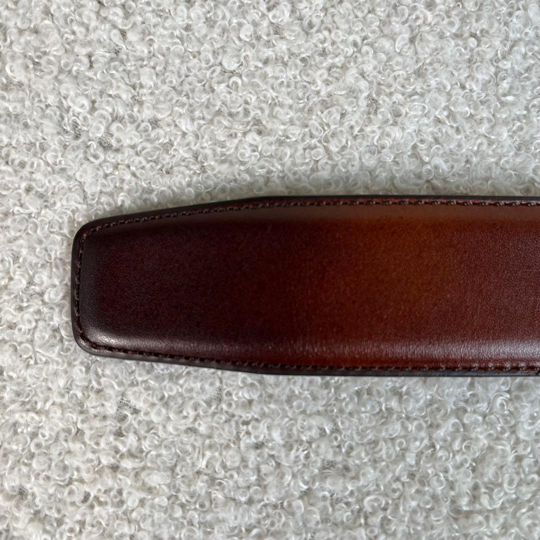 未使用級　MAGNANNI ベルト　レザー　ブラウン　保存袋付き