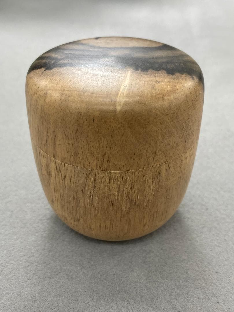 茶道具　百福作　黒柿製　棗　箱付