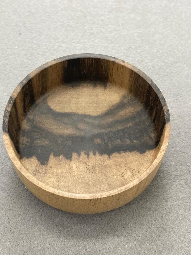 茶道具　百福作　黒柿製　棗　箱付