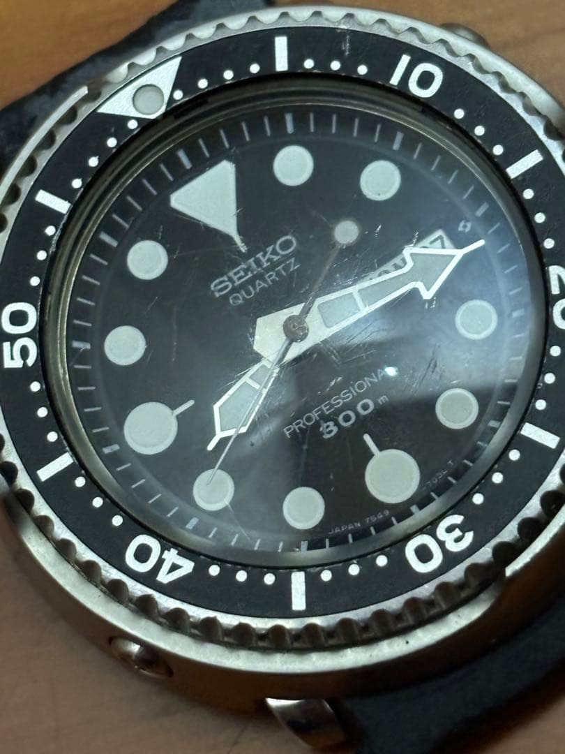 ク*ー様 セイコー ダイバーズウォッチ 　ツナ缶　7549-7010 ジャンク品