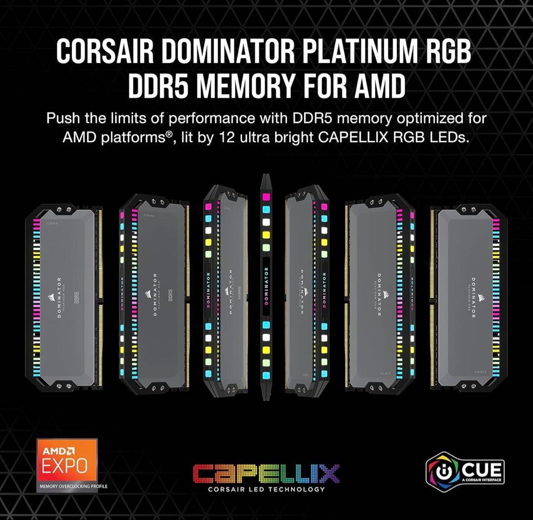 メモリー CORSAIR DOMINATOR PLATINUM RGB DDR5 32GB