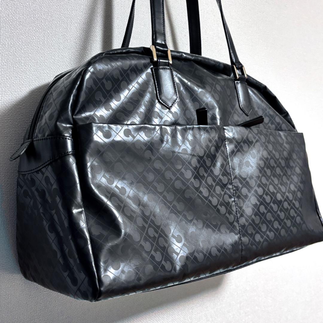 美品【ゲラルディーニ GHERARDINI】ソフティ ボストンバッグ　肩がけ 黒