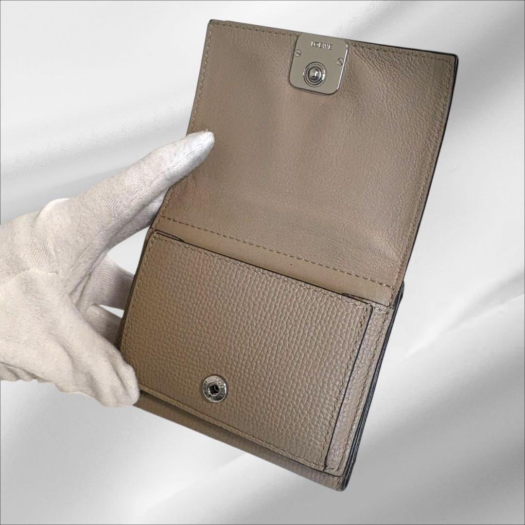 美品✨ LOEWE アナグラム バーティカル ウォレット スモール ベージュ