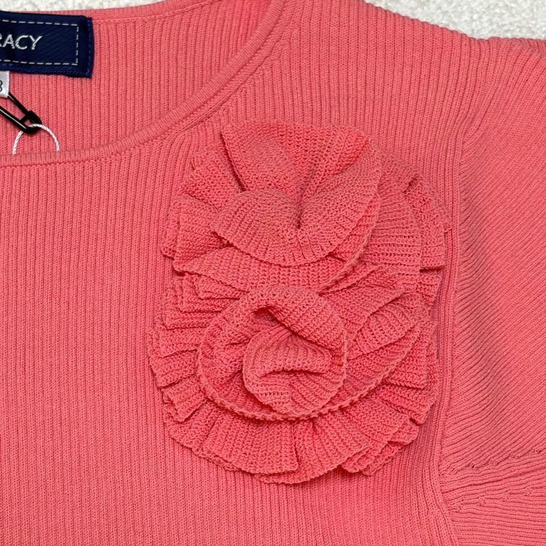 MS GRACY 【新品未使用】　袖コンシャスコサージュニット　バルーンスリーブ