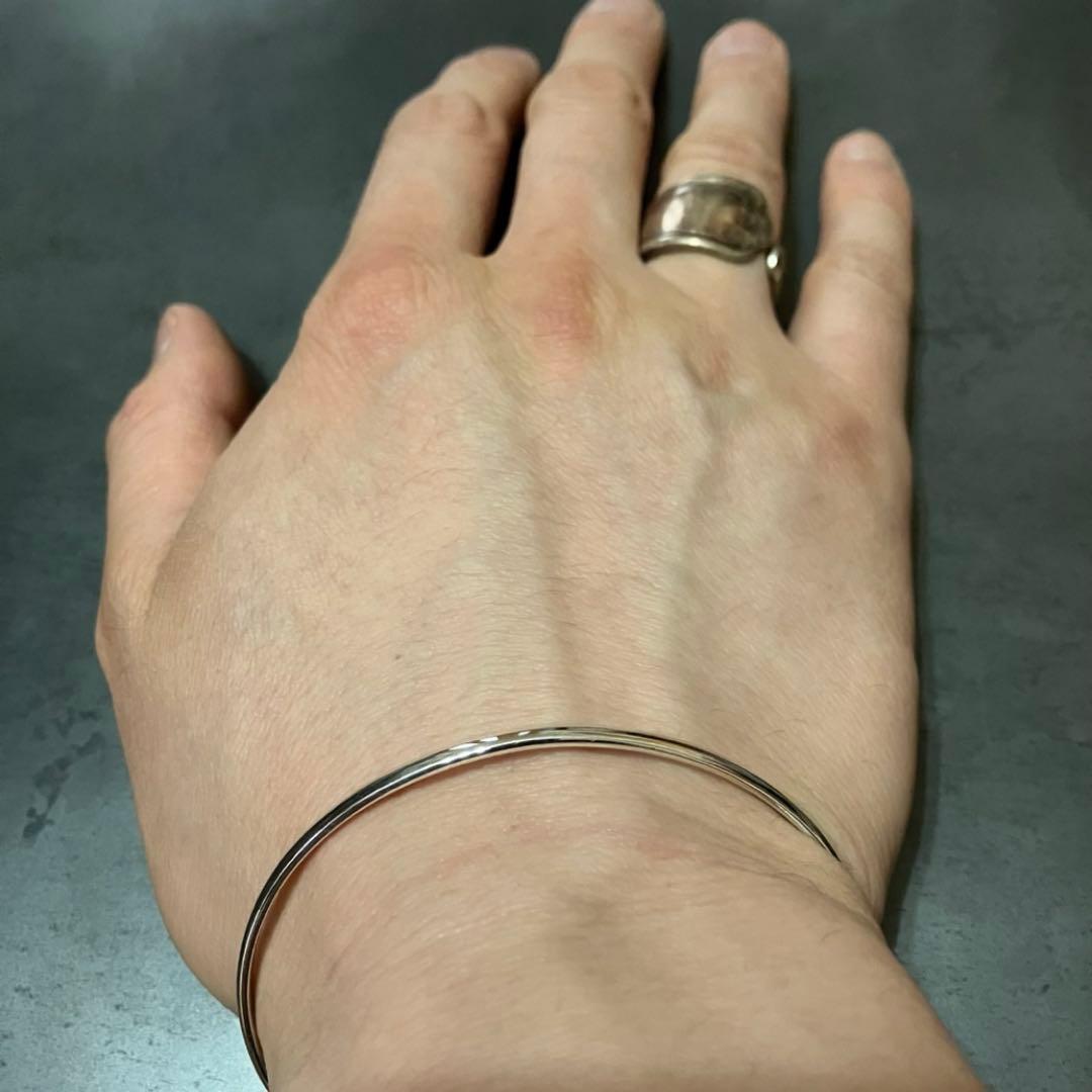 SILVER925 PLANE BRACELET/シルバー/バングル