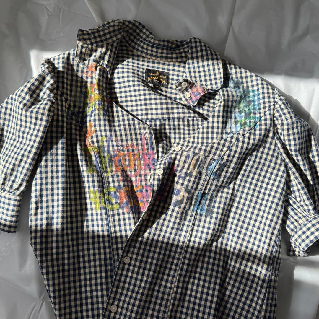 Vivienne Westwood ペイントチェックシャツ