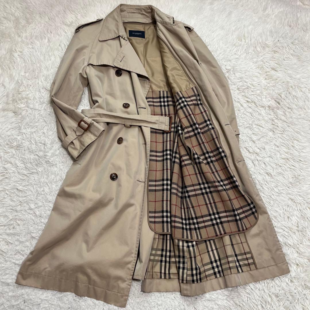美品Lサイズ　バーバリー　トレンチコート　カシミヤライナー付き　ハニーベージュ