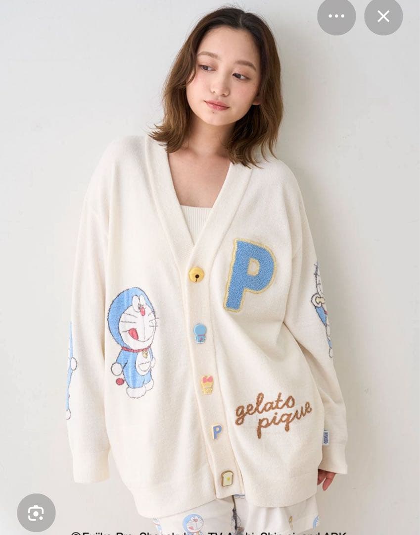 【ジェラートピケ】ドラえもん カーディガン