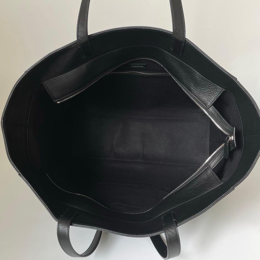 【極美品】バレンシアガ イーストウエスト トートバッグ レザー 黒 618284