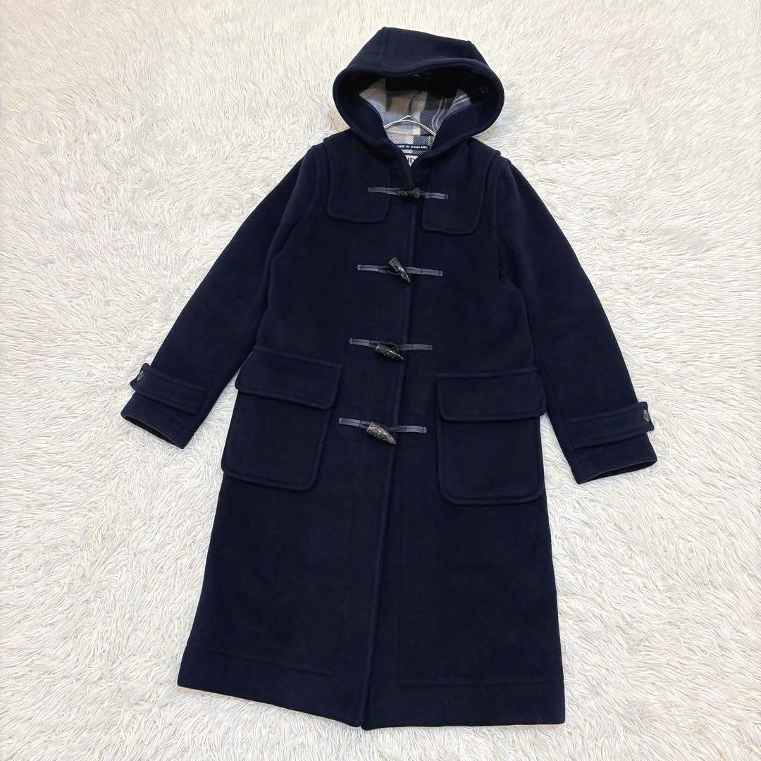 ロンドントラディション　フード付きダッフルコート　(F)　黒　イギリス製