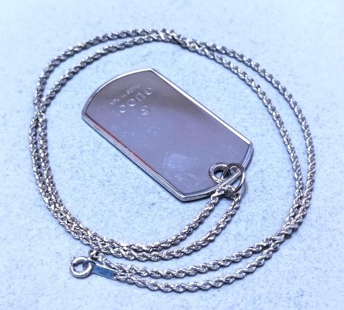 Gucci　グッチ　SV925　ドックタグ　ネックレストップ　39972