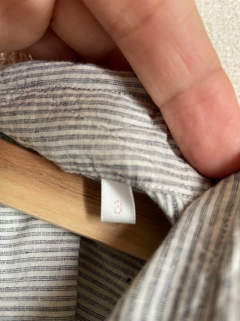【24SS】COMOLI カディコットン コモリシャツ STRIPE サイズ 3